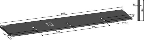 Skärskena 1970 x 10 mm