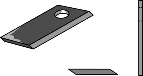 Rotorklippareblad 80x40 mm