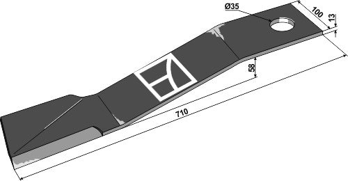 Flyttblad 710 mm – vänster