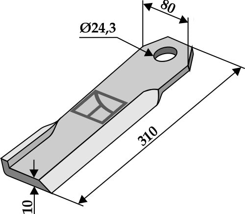 Slagor 310 x 80 mm – vänster – gammal modell