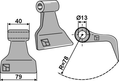 Beskärningshammare 79x40 mm