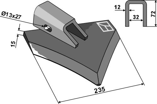 Spade-blad - vänster