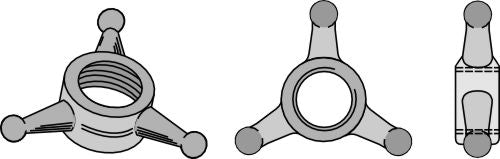 Låsmutter stjärna-triangel