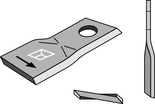 Rotorklippareblad 112x48 mm