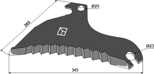 Ensilage kniv 345 mm