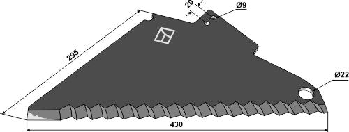 Ensilage kniv 430 mm