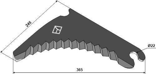 Rundbalpresskniv 365 mm