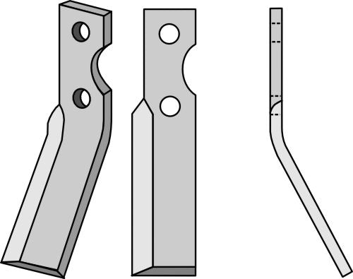 Rotationspinne 215x35 mm, höger