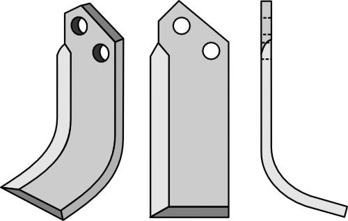 Blad 135 x 60 mm, höger