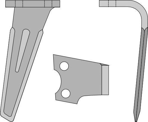 Tand till rotorharv 310 mm, höger