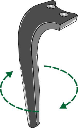 Tand till rotorharv 310 mm, höger