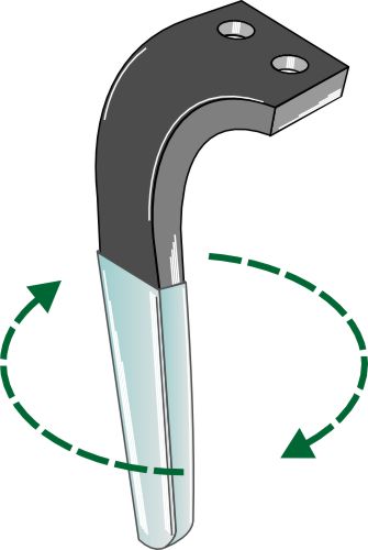 Tand för rotorharvar (DURAFACE) 280 mm, höger