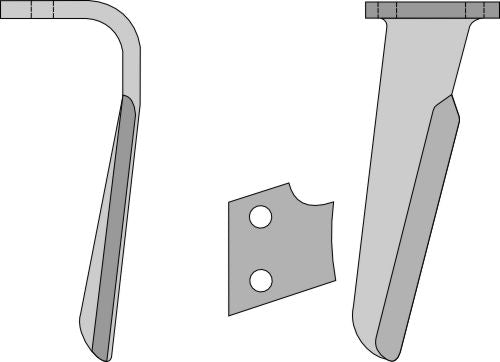 Tand för rotorharvar 280 mm, höger