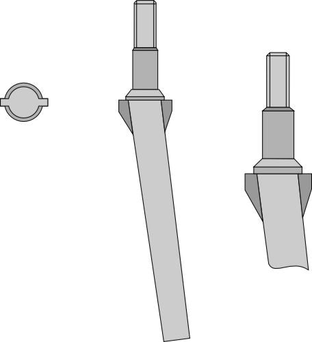 Tänder för rotorkultivatorer 345 mm