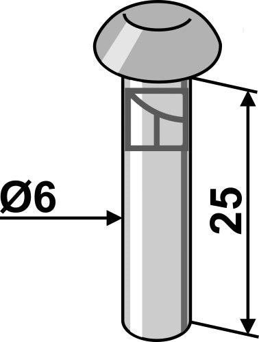 Knappnål Ø6x25