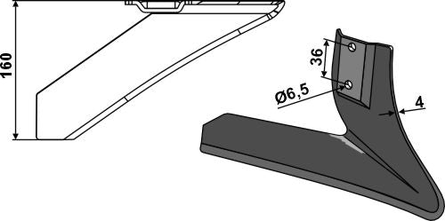 Vinklet vingeskjær - høyre