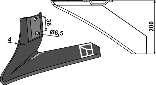 Kulmikas siipiosa - vasen