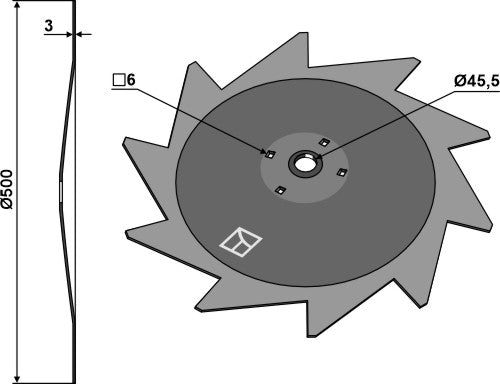 Skyddsskiva för gröda – vänster