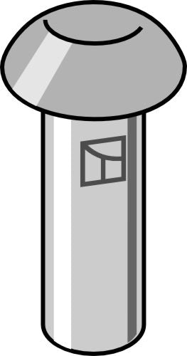 Nappipäinen niitti Ø8x16