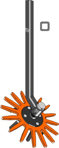 Finger weeder assembly Ø370mm cpl. w/ shank - left