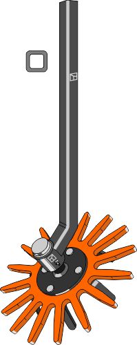 Finger weeder assembly Ø370mm cpl. w/ shank - right