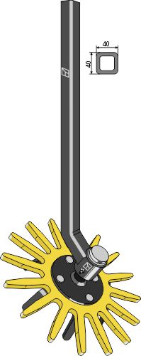 Fingerlukker, Ø370 mm, komplet med skaft - venstre