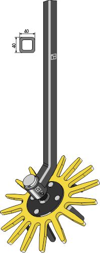 Fingerluge-samling Ø370 mm komplet med skaft - højre