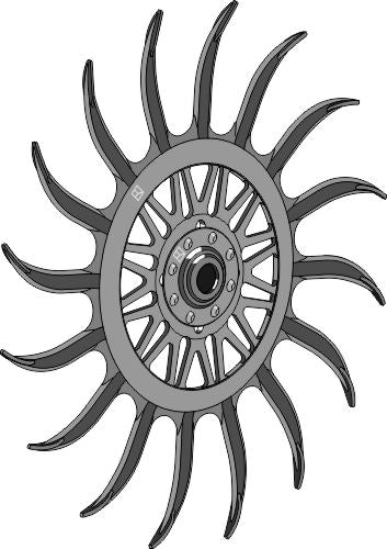 Roterende hakkering, komplett med nav