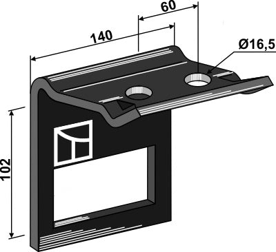 Kiinnike piikille 100x16