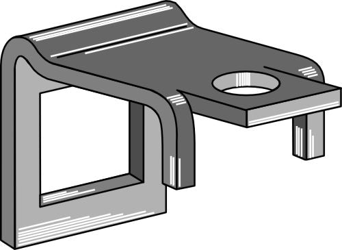 Clamp for  tine 32x12 with reinforcing spring 32x10