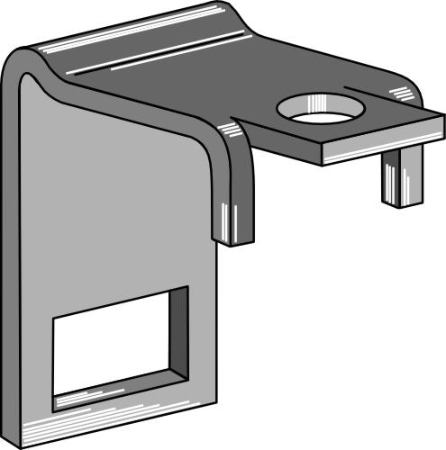 Clamp for  tine 32x12 with reinforcing spring 32x10