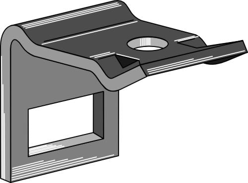 Clamp for tine 65x10