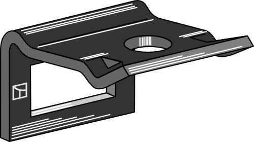 Clamp for  tine 40x12 with reinforcing spring 40x10