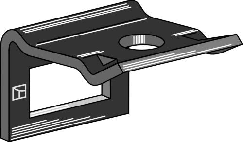 Clamp for  tine 40x12 with reinforcing spring 40x10