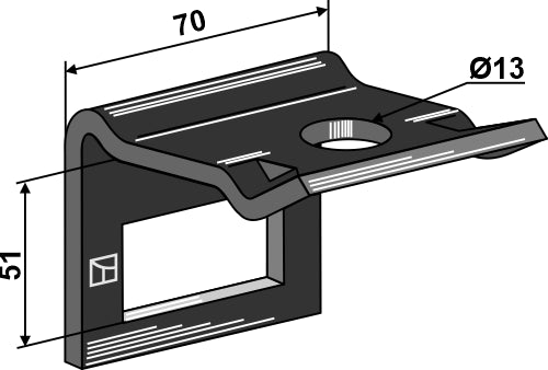 Klemme for tind 40x12