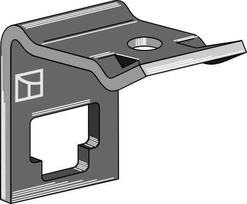 Kiinnike kaksoisjousille 25x25