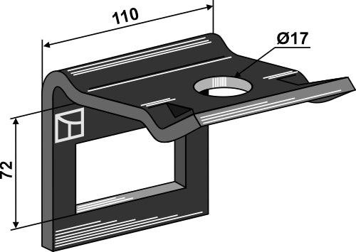 Klemme for tind 80x12