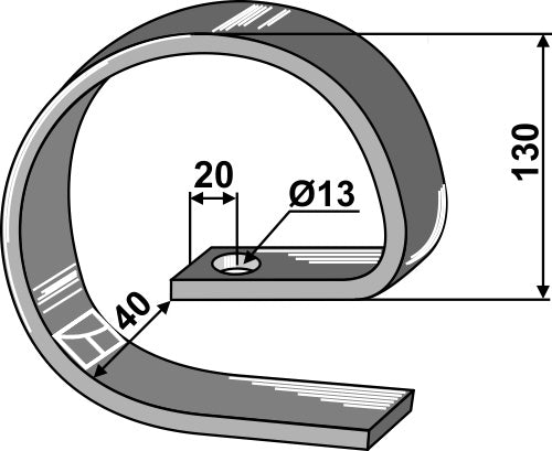 Förstärkningsfjäder för harvpinne B24