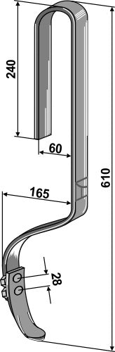 Spårutplånartand med spets