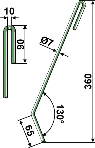 Seuraava piikki Ø7 mm, oikea