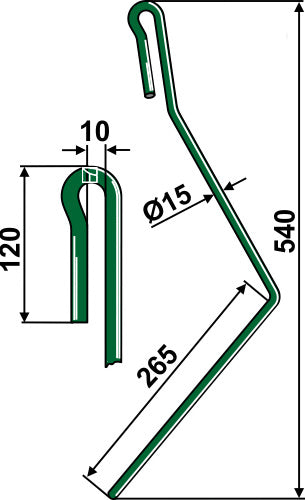 Seuraava piikki Ø15 mm, oikea