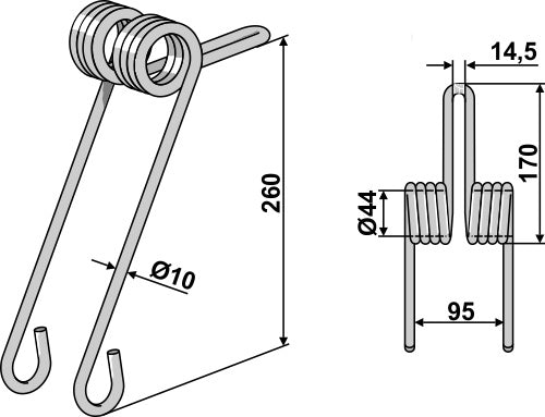 Rullharvspik Ø10 mm