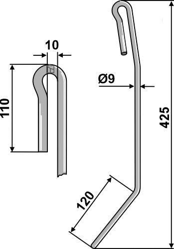 Seuraava piikki Ø9 mm
