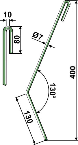 Seuraava piikki Ø7 mm, oikea