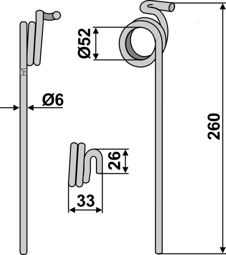Seuraava piikki Ø6 mm