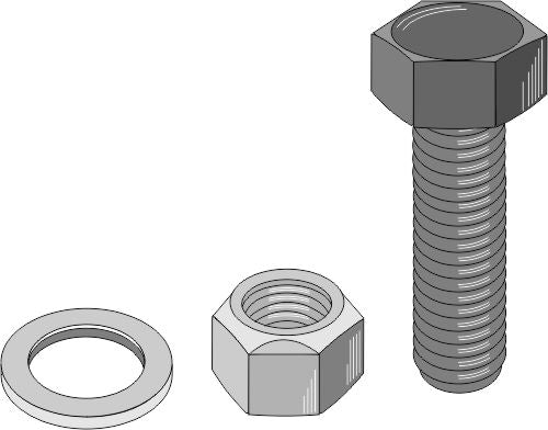 Holder med selvlåsende møtrik og skive - M8