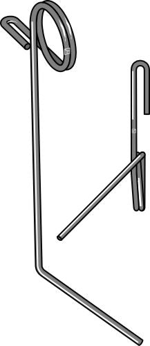 Følgende tind Ø9 mm, bak til høyre