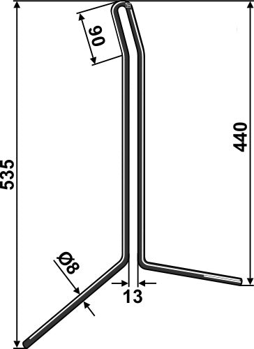 Seuraava piikki Ø8 mm
