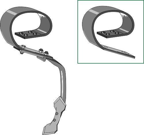 Fjädertand komplett med skär, system David III