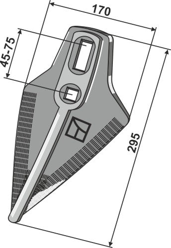Sveip 170 mm - hardmetallbelagt